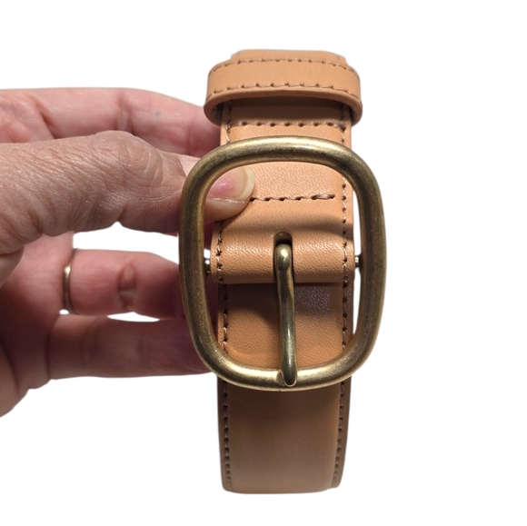 {J. Crew} Tan Leather Belt with Gold Accents - Size XS - Picture 11 of 11